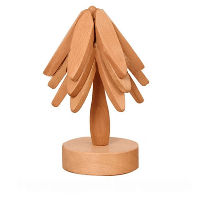 3X TAPETES DE MESA + SUPORTE EM DESIGN DE ÁRVORE - Nature's Harmony Set