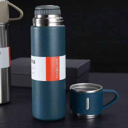 Termo de acero inoxidable + 3 tazas