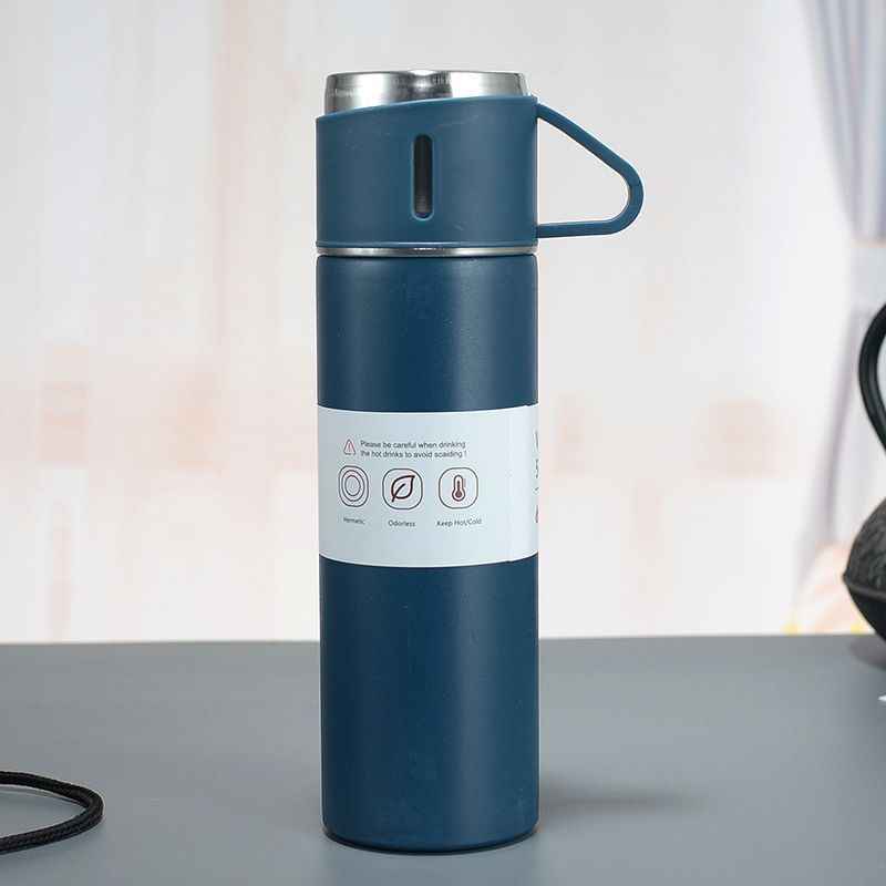 Termo de acero inoxidable + 3 tazas