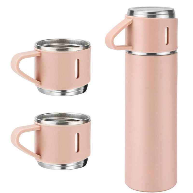 Termo de acero inoxidable + 3 tazas