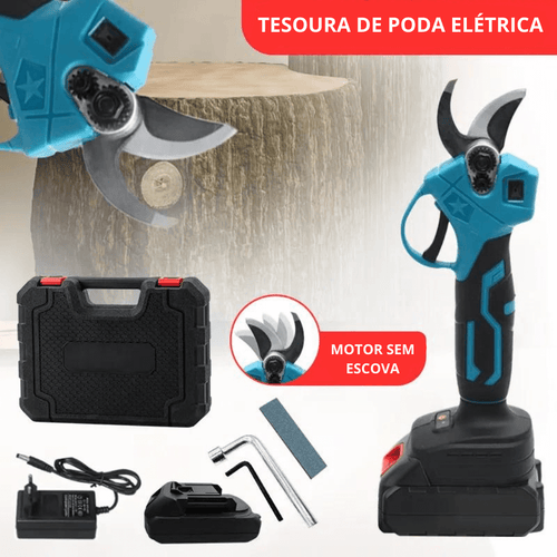 Tesoura de Poda Elétrica Recarregável - TorqueMax