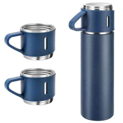 Termo de acero inoxidable + 3 tazas