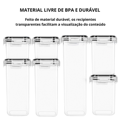 kit de 7 Potes herméticos - conemax