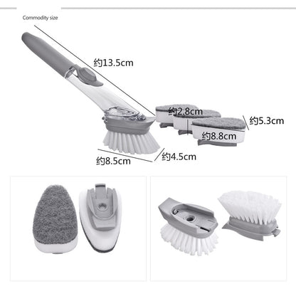 Max Clean 2 em 1 Conjunto de Escova e Esponja com Dispenser para Detergente